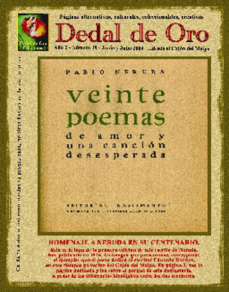Portada del número 19. .Junio - Julio del 2004. Neruda 100 Años del poeta.
