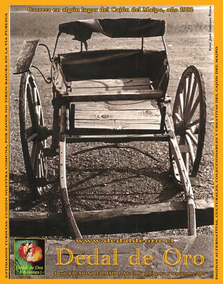 Portada del N&ordm; 26. Fotograf&iacute;a de una antigua carreta, cortes&iacute;a de Jos&eacute; &ouml;rdenes Pezoa.