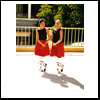 Catherine y Francia, grandes amigas y bailarinas en la Escuela de San Jos&eacute;. A&ntilde;o 2003. Foto de J. Pablo Y&aacute;nez B.