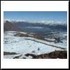 Una vista desde el camino a lagunillas despu&eacute;s de una de las primeras nevadas en el Caj&oacute;n del Maipo.