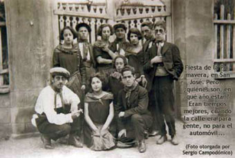 FIESTA DE LA PRIMAVERA EN SAN JOSÉ, FOTO ANTIGUA.