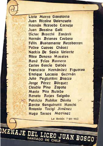 Portada del Homenaje del Liceo Juan Bosco.
