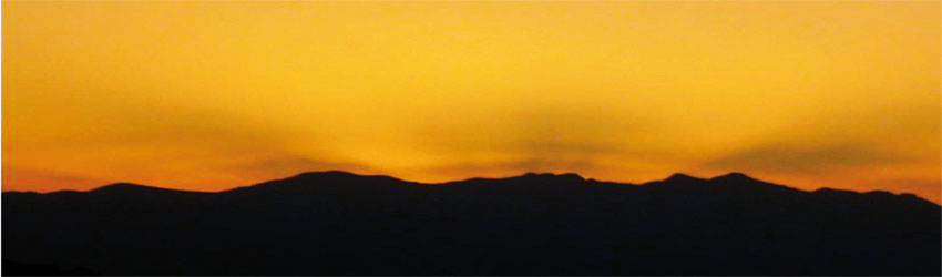 Cordillera al atardecer.