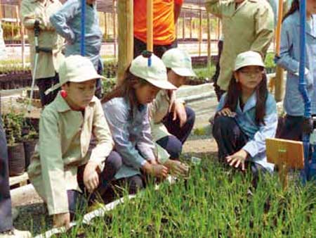 Niños de la escuela Los Maitenes vivencian la Naturaleza con sus sentidos.