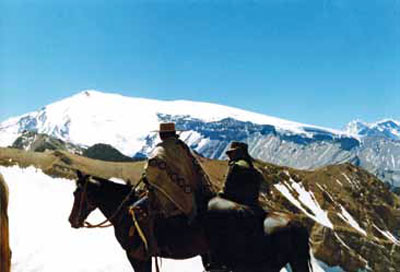 Durante la cabalgata, en las cumbres.