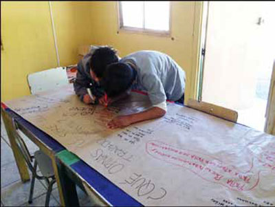 Los niños opinan sobre trabajo infantil. Escuela El Melocotón, junio 2013.