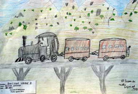 Dibujo de Bastyan Uribe Z. (10), 5&deg;B&aacute;sico, Escuela El Melcot&oacute;n, a&ntilde;o 2010.