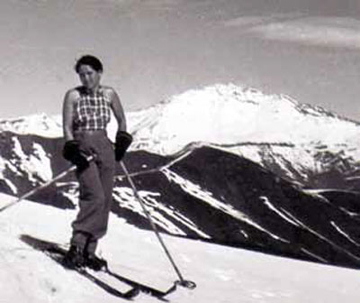 Olga en el Portezuelo, Lagunillas, 1936.