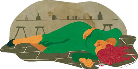 Ilustraci&oacute;n de Onii Planett para el cuento Mamihlapinatapai.