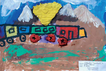 Dibujo de Cristopher Marchant M. (7 años), 2º, Escuela El Melocotón, 2010.