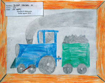 Dibujo de Diego Valdés M. (11 años), 5º Básico, Escuela El Melocotón, 2010